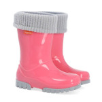 Оранжеви детски ботушки, pvc материя - ежедневни обувки за есента и зимата N 100025119